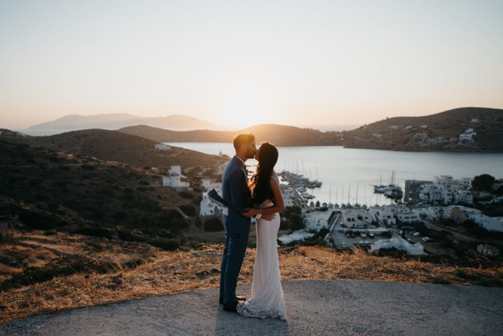 Special considerations need to be taken into account for pricing destination wedding videography in places such as at this beautiful island in Greece.